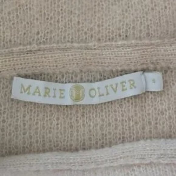 Marie Oliver Off The Shoulder Mohair Knit Sweater Blush Pink Small Lke New - Picture 7 of 8